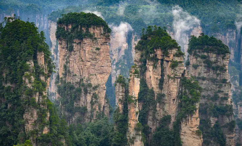 Zhangjiajie sandstone pillars
